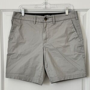 Express Light Gray Flat Front Shorts